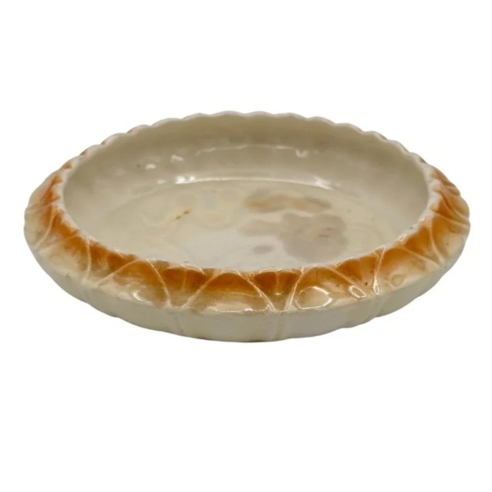 Czechoslovak Ceramic Trinket Dish Jewelry Candy Catchall Mid Century VTG